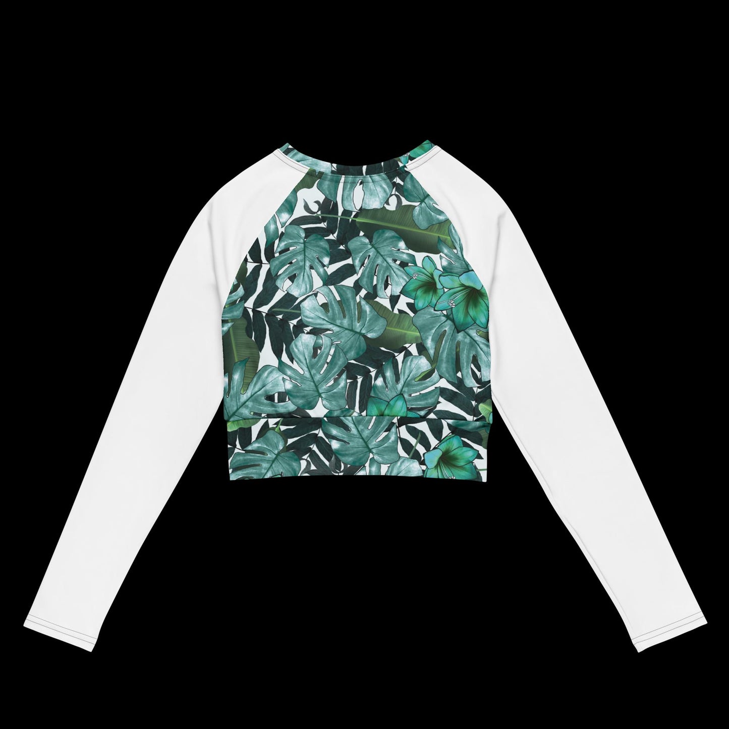 Recycled long-sleeve crop top