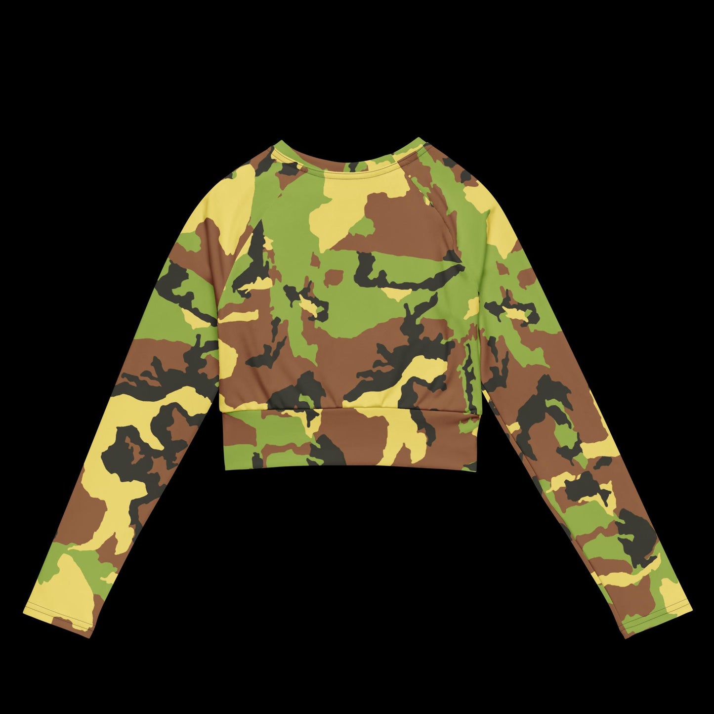 Recycled long-sleeve crop top